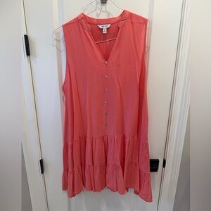 Nine West Coral Button-Front Drop Waist Dress